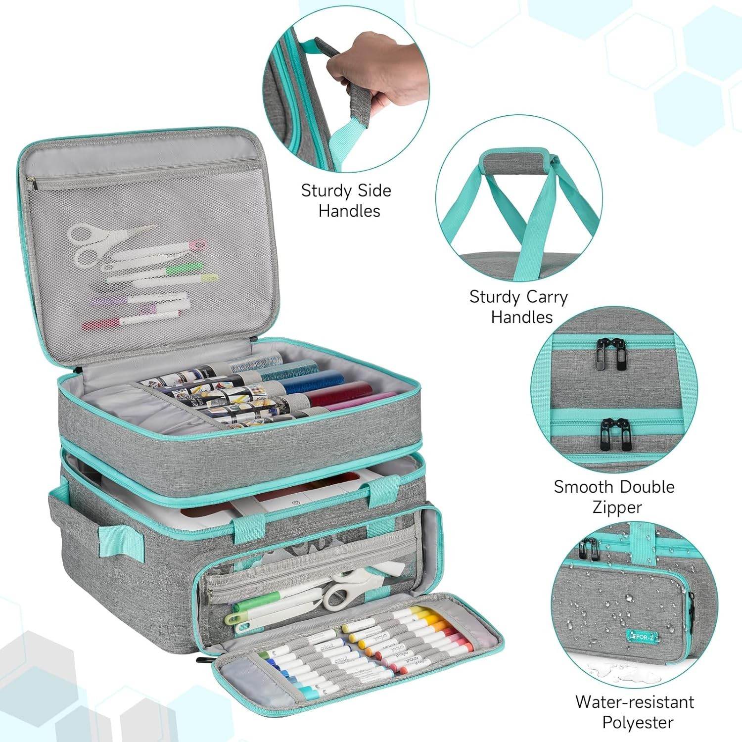Carrying Case Heat Press Machine Storage Bag for Cricut EasyPress 2/ 3 Htvront