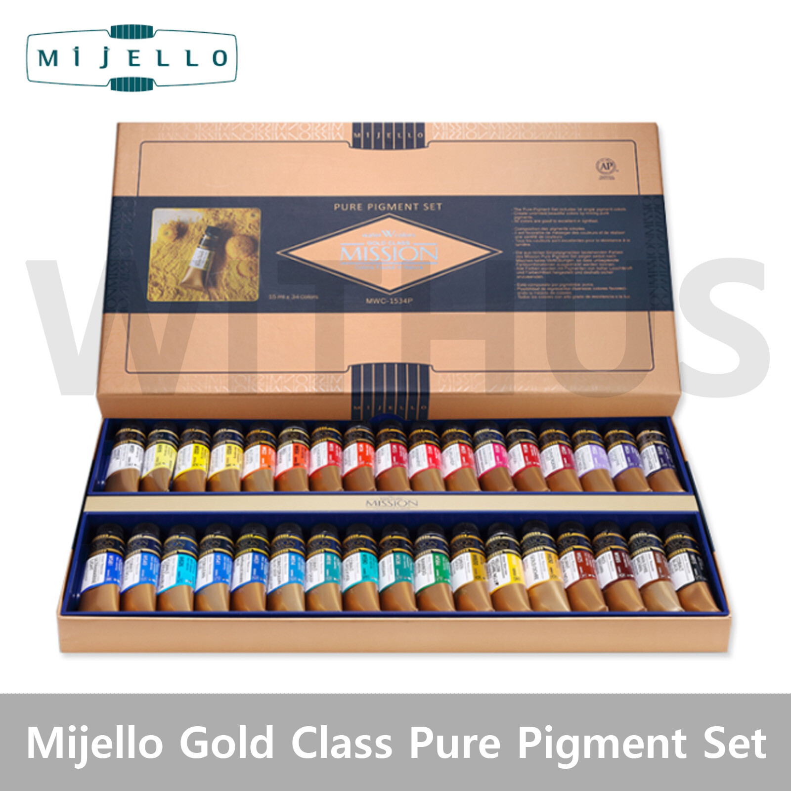 Mijello Mission Gold Class Pure Pigment Set 15ml x 34 Colors MWC-1534P