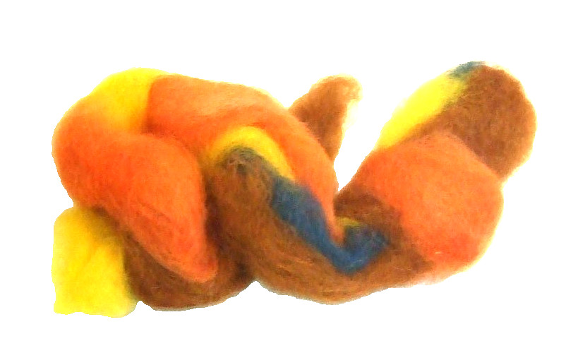 Multicolor Needle Felting Spinning Wool Fiber Roving 2.9 oz. Total – NEW (#47)