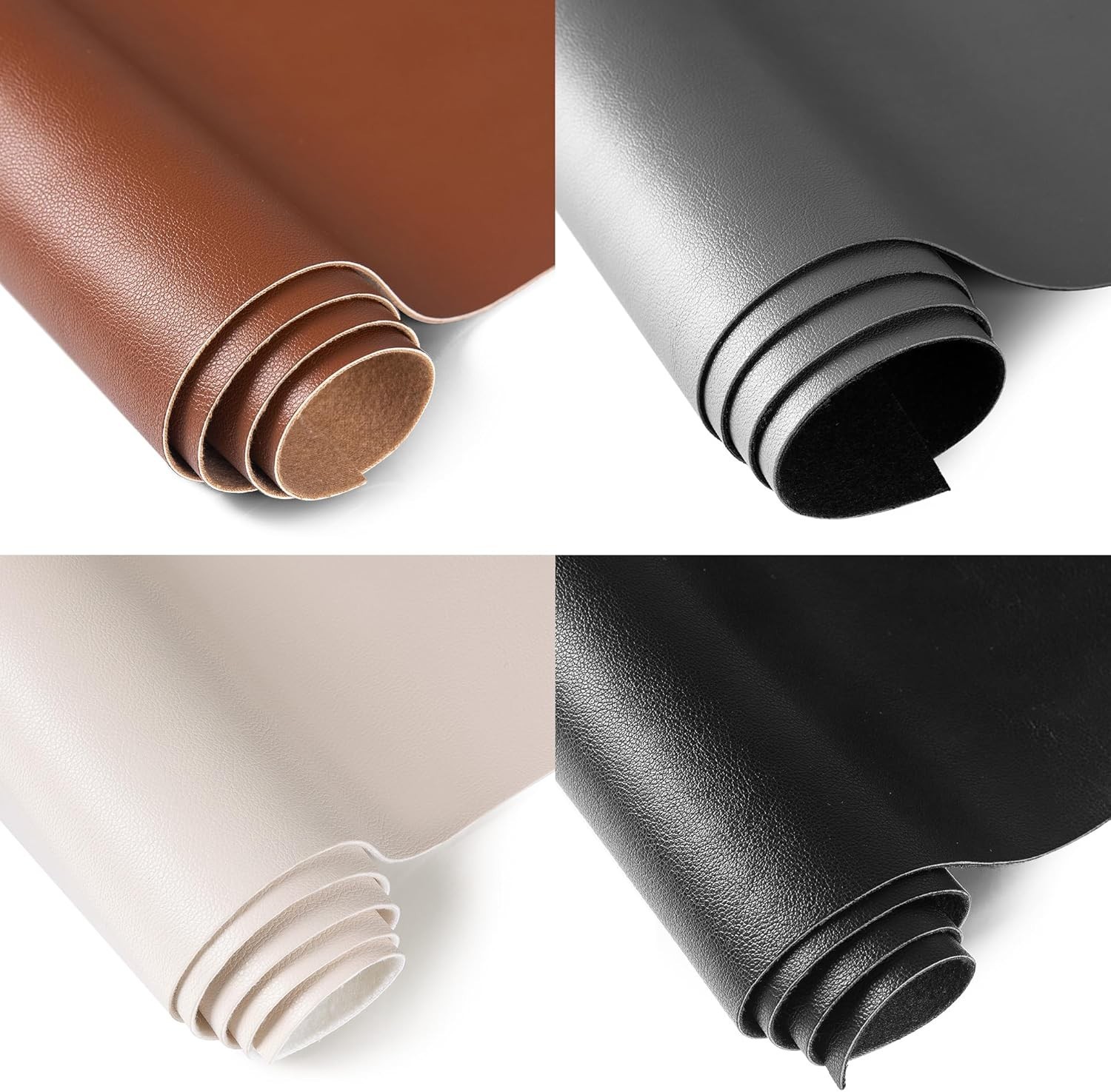 Marine Vinyl Fabric Upholstery Faux Leather Fabric by The Yard 0.95 mm Thick PU
