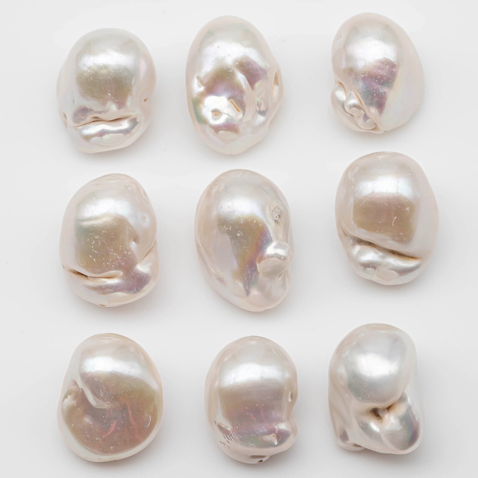 White Baroque Pearl Huge Size from 14x15mm up to 18x23mm Freshwater Flameball P