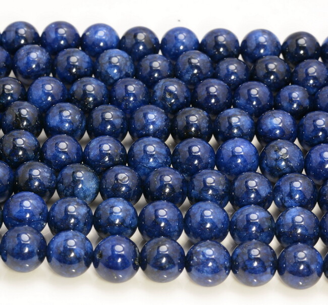 Blue Sapphire Quartz Gemstone Round 8mm 10mm 12mm Loose Beads 15.5 inch (A265)