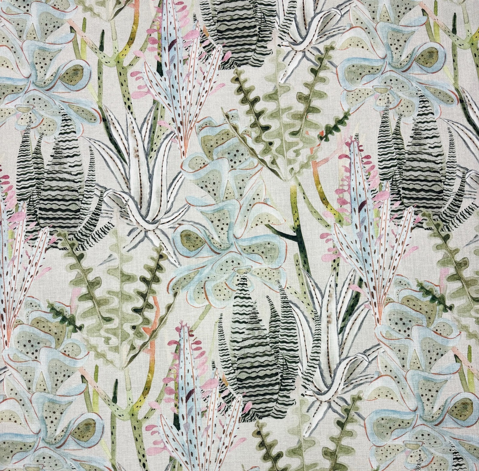 BALLARD DESIGNS FREYA MULTI TROPICAL SEA FLORAL MULTIUSE FABRIC BY YARD 54″W