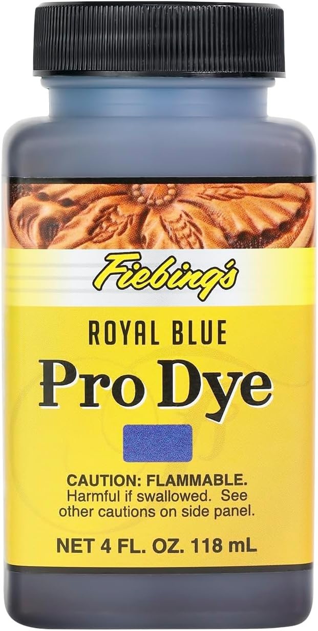 Pro Dye Leather Dye 4 Fl Oz – Royal Blue, Permanent Color for Shoes & Furniture