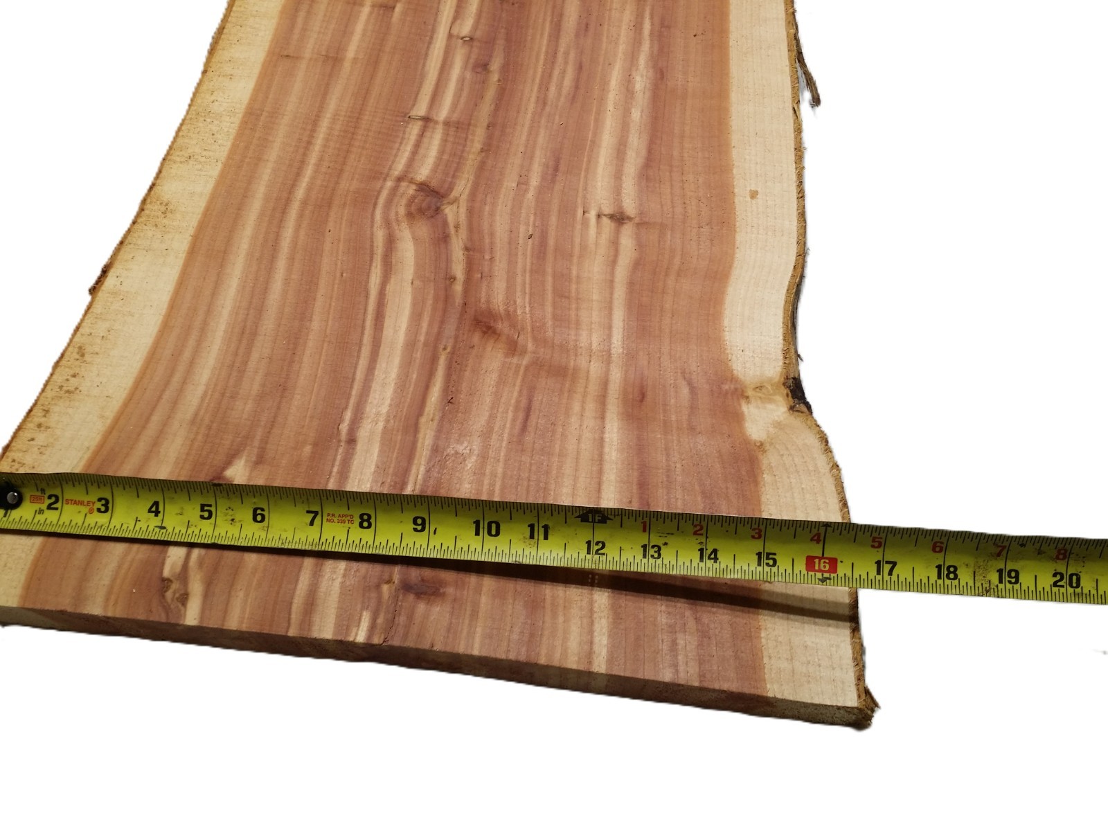 1 LARGE Aromatic Red Cedar Wall Live Edge Slab .75″T x 15-17″W x 49″L SHIPs FREE