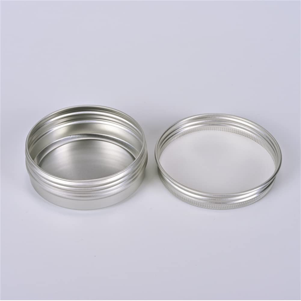 24 Pack (1 Oz/30Ml) Screw Top round Aluminum Tin Cans, Metal Tin Storage Jar Con