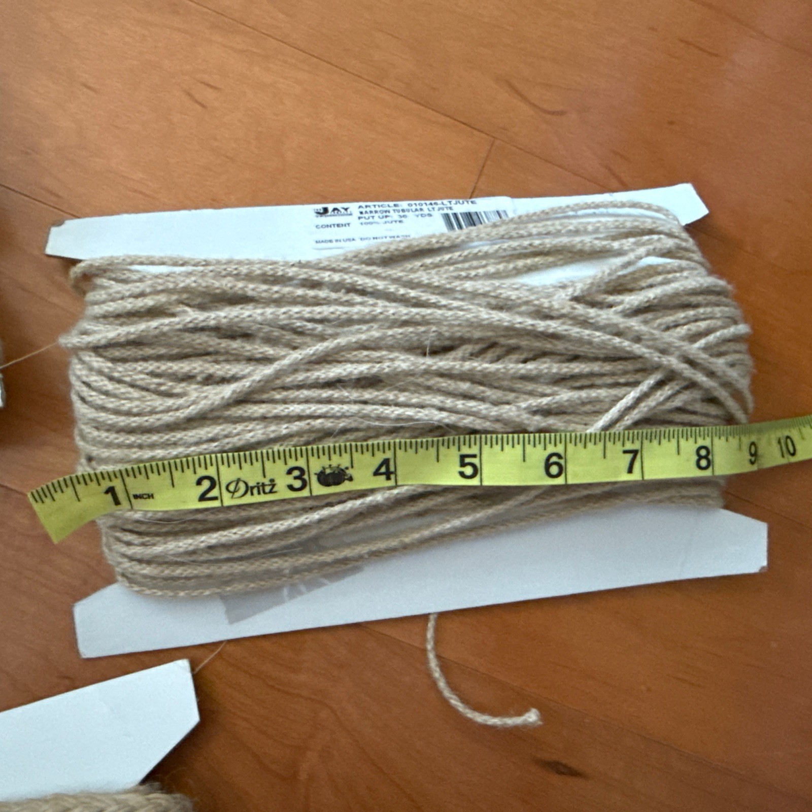 NEW Jute Ric Rac Tubular Braid Lot Of 3 Over 90 Yards Made In USA
