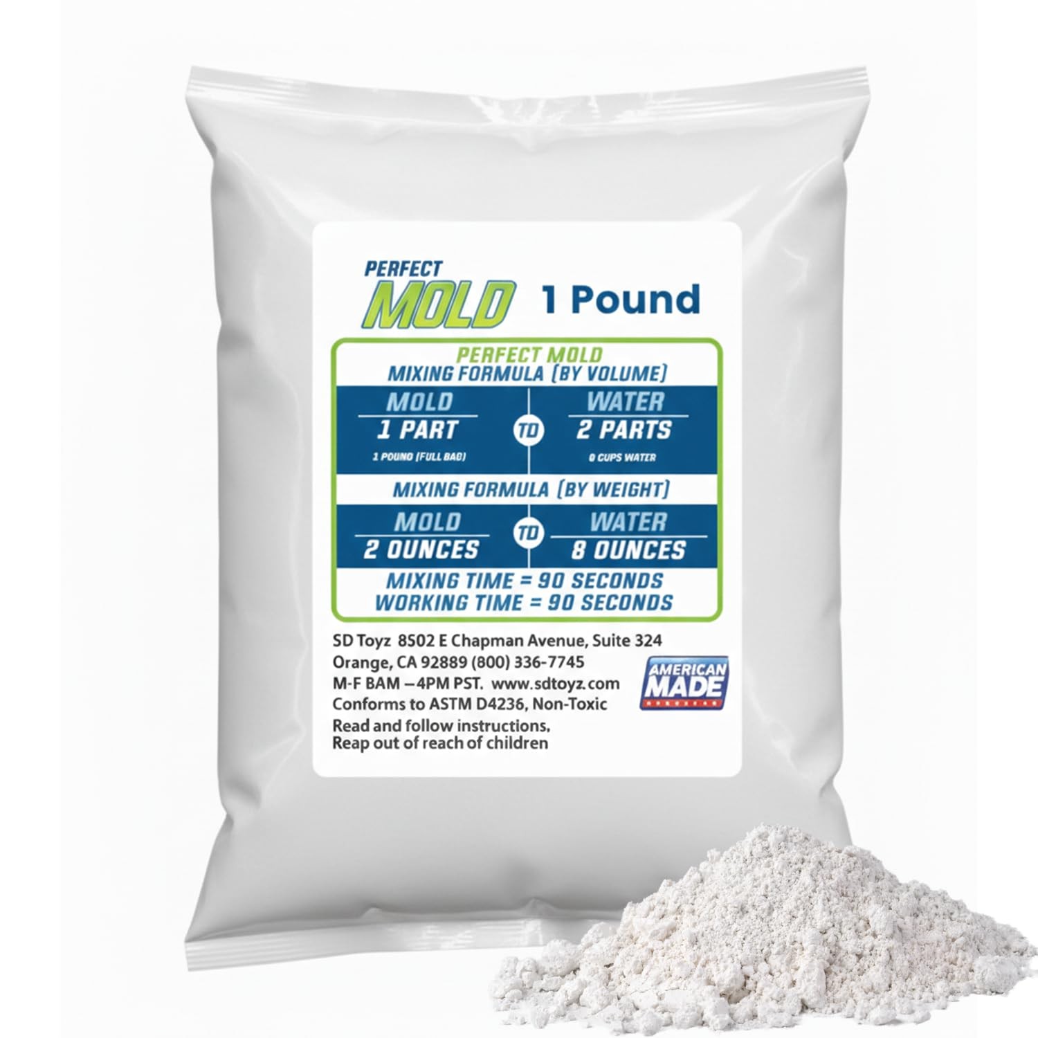 Perfect Mold Alginate Molding Material, Non-Toxic Mold Making Powder for Life Ca