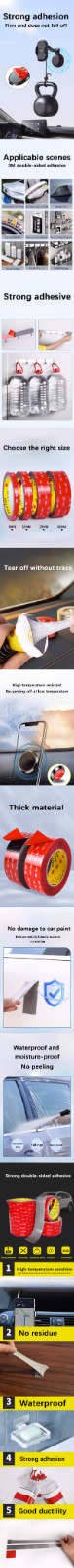 3M VHB Double Sided Tape Heavy Duty Mounting Tape for Car, Home and Office