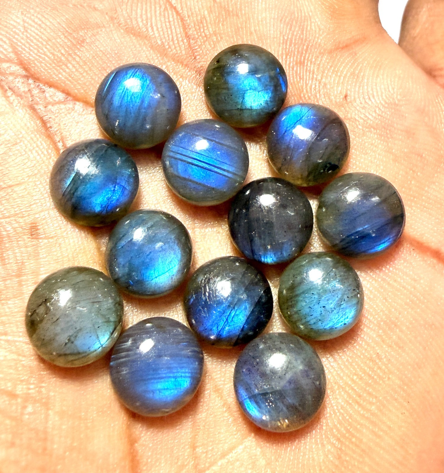 Best Natural Labradorite Round Cabochon Loose Calibrated Gemstone 3MM TO 15MM