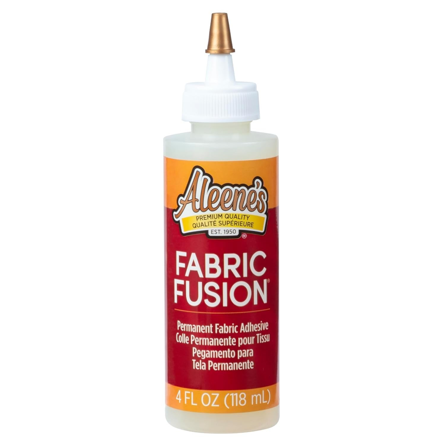 Aleene’s Fabric Fusion 4oz Glue – Permanent, Washable, Flexible for All Fabrics