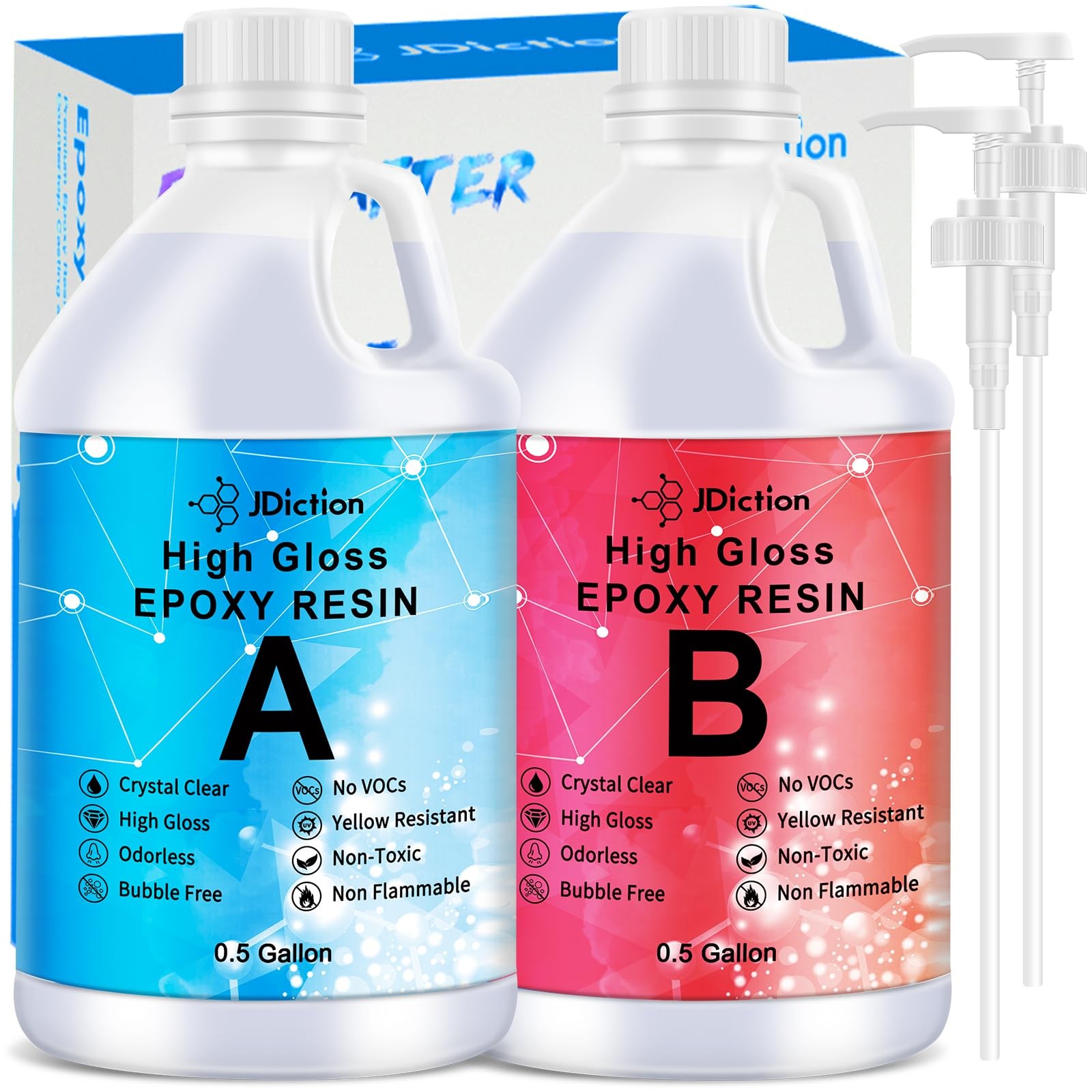 Epoxy Resin Clear High Gloss Epoxy Resin, Maximum 1.5 Inch Deep Pour 1 Gallon…