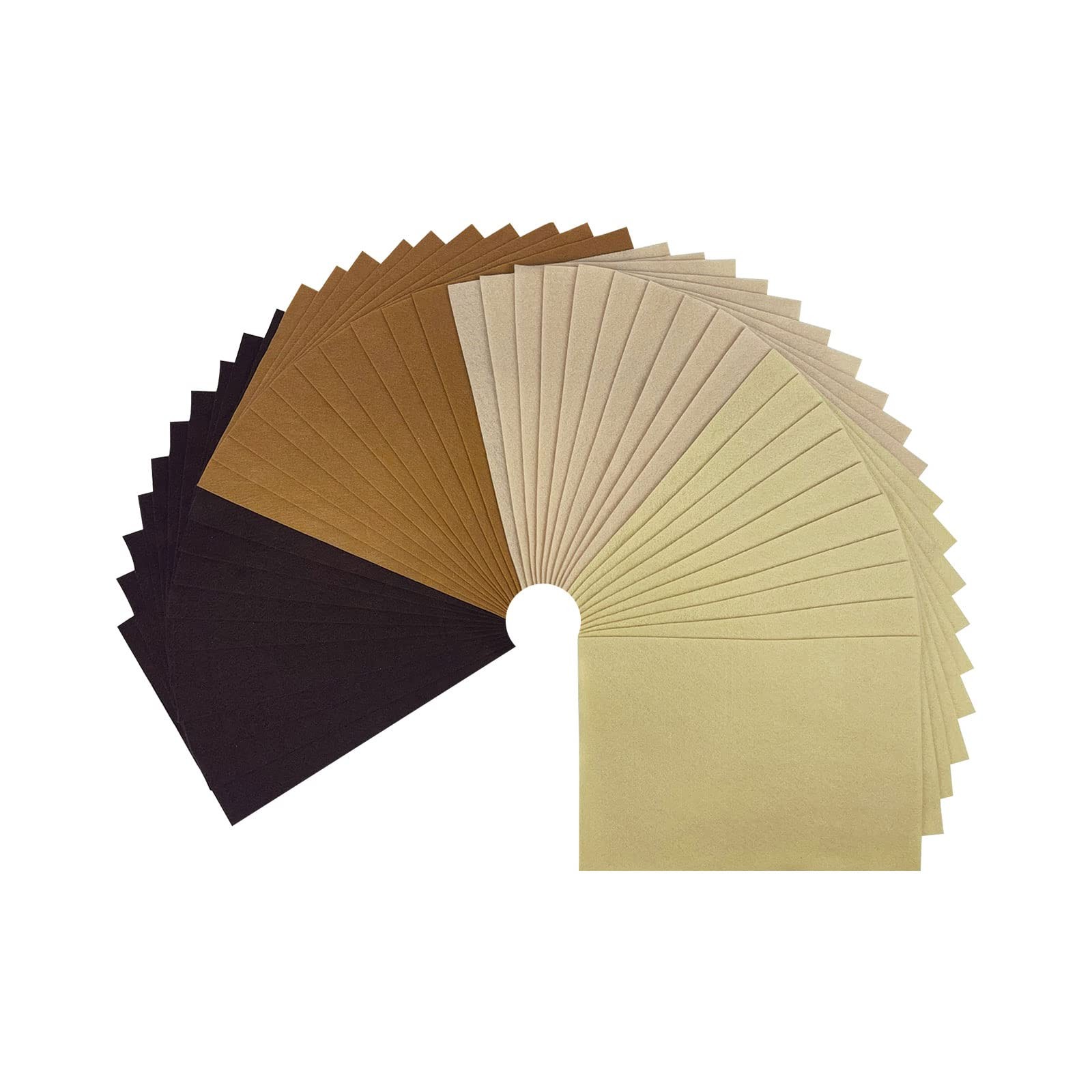 Soft Felt Sheets, 8×12 inches Assorted Craft Fabric, 1.4mm Brown Series