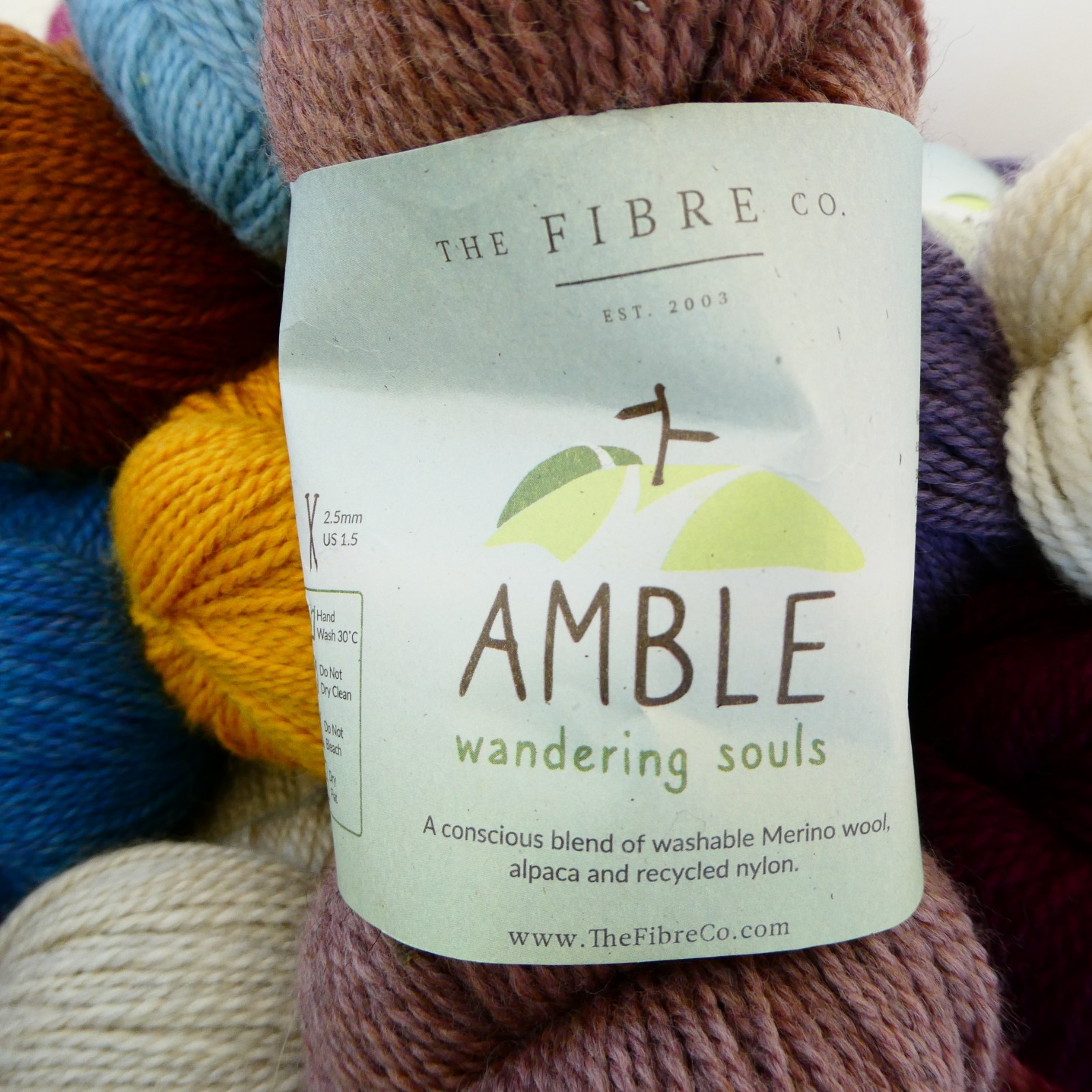 The Fibre Co Amble Sock Yarn Wool Alpaca Nylon Blend 100g 355yds in Many Colors