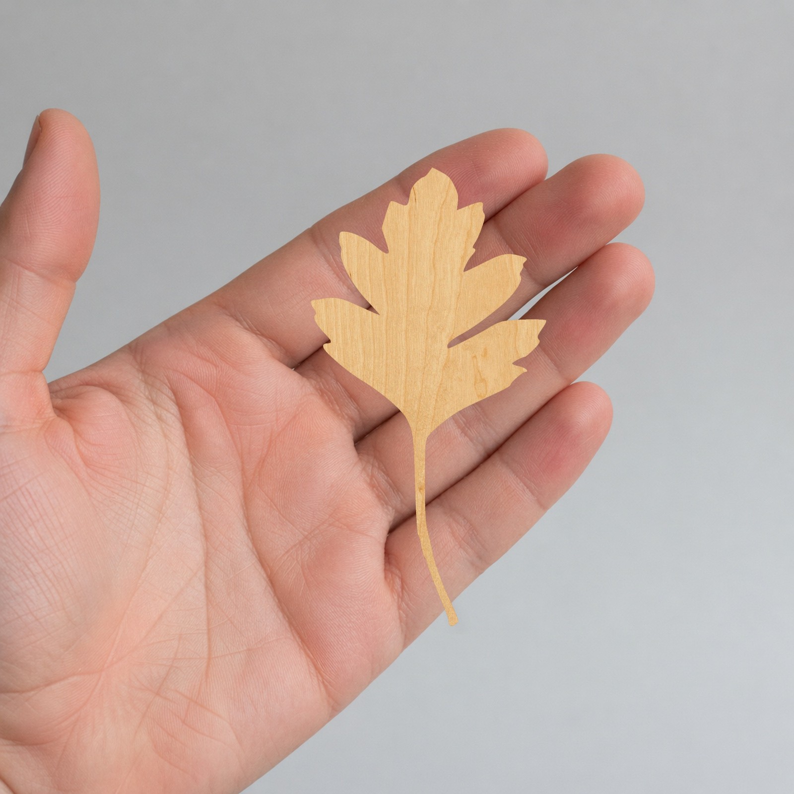 Oak Leaf 4 Wood Cutout for Crafts, Unfinished Baltic Birch Craft Shape
