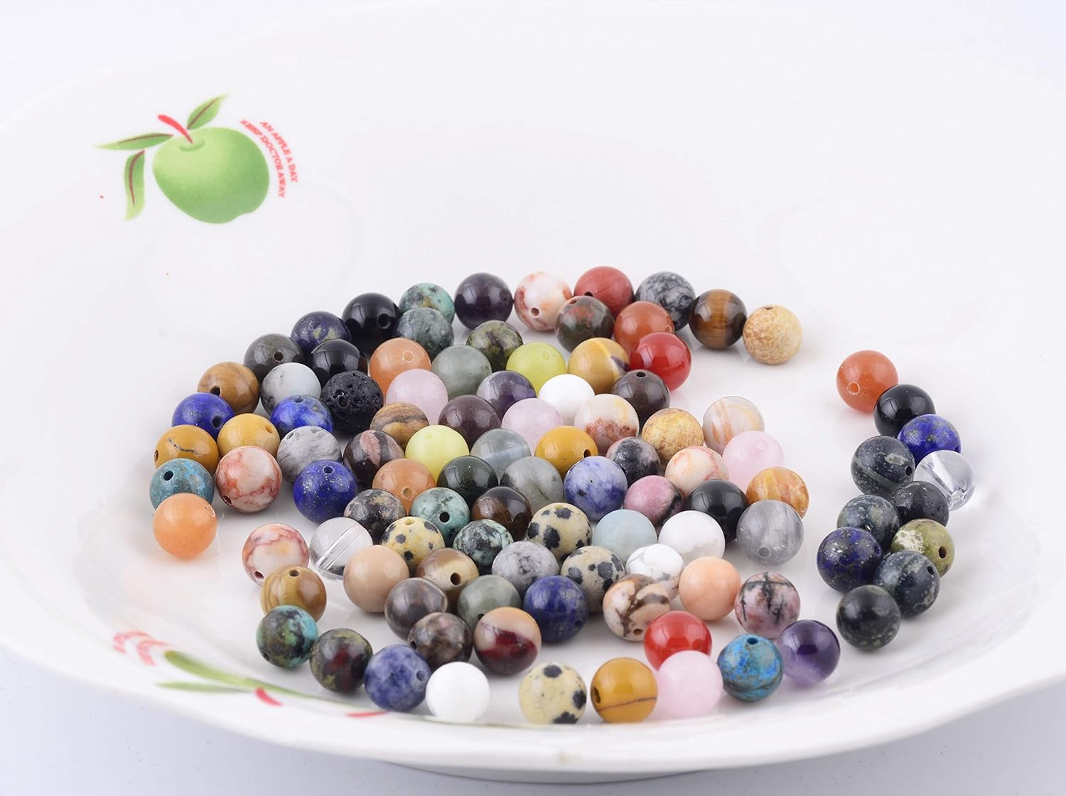Natural Stone Beads 100pcs Round Genuine Real Stone Beading Loose Gemstones