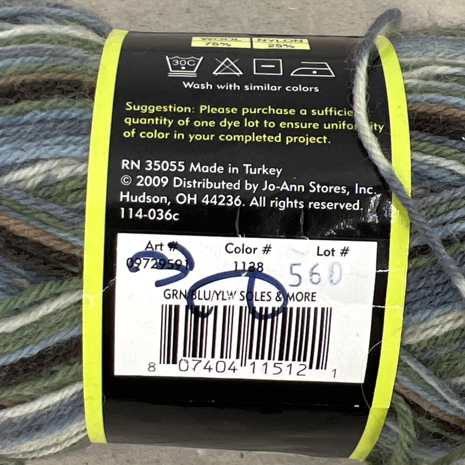 Sentations Soles & More Sock Yarn 60 gms ea. 75% Wool 25% Nylon Super Fine