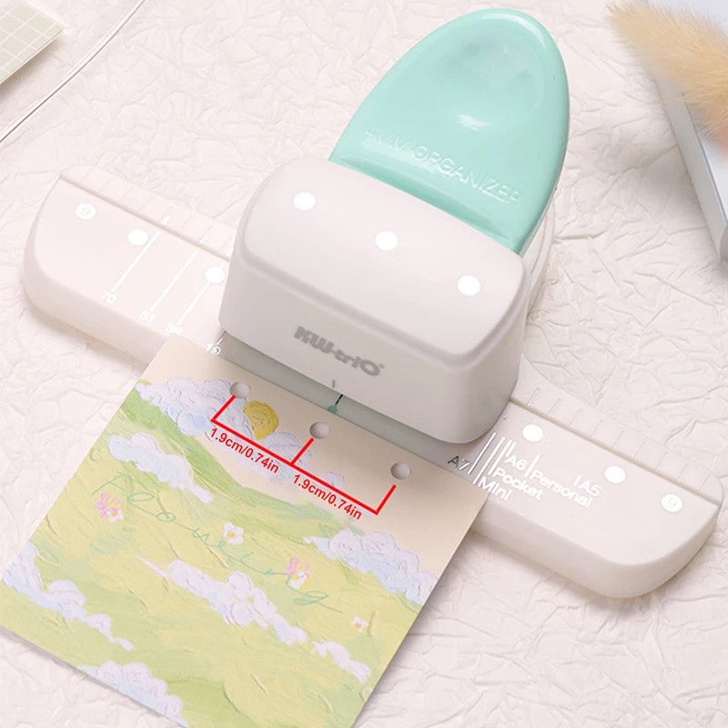 3 Hole Paper Punch Adjustable A4 A5 A6 Loose Leaf Planner Binder Punch