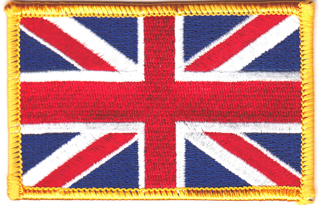 UNITED KINGDOM FLAG Iron On Embroidered Patch UK 3 1/2″