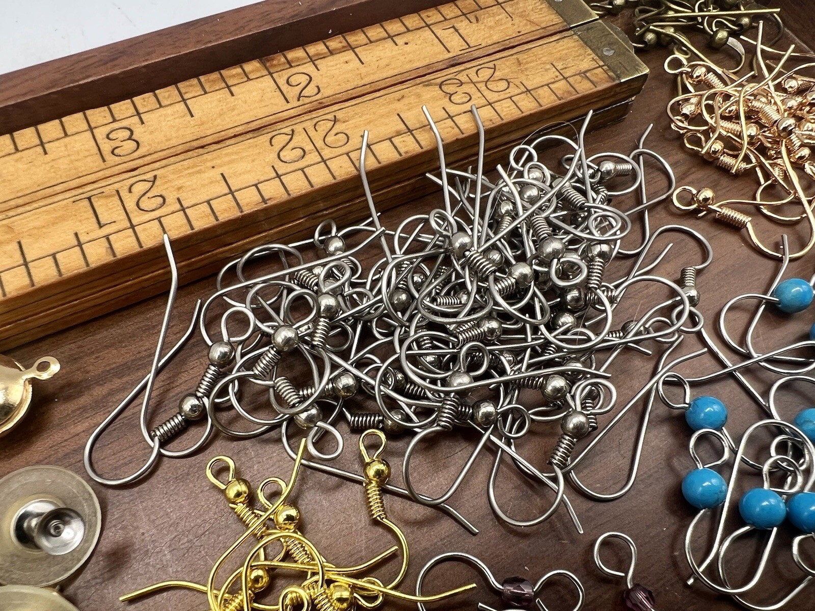 161 Pairs Pierced Earring Findings Mixed New Old Stock DIY Jewelry Making Lot