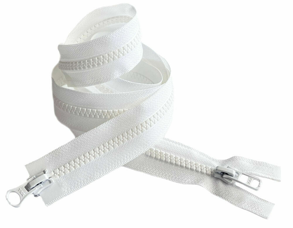 24 Inch YKK #5 VISLON 2-Way Medium Weight Molded Plastic Separating Made in USA