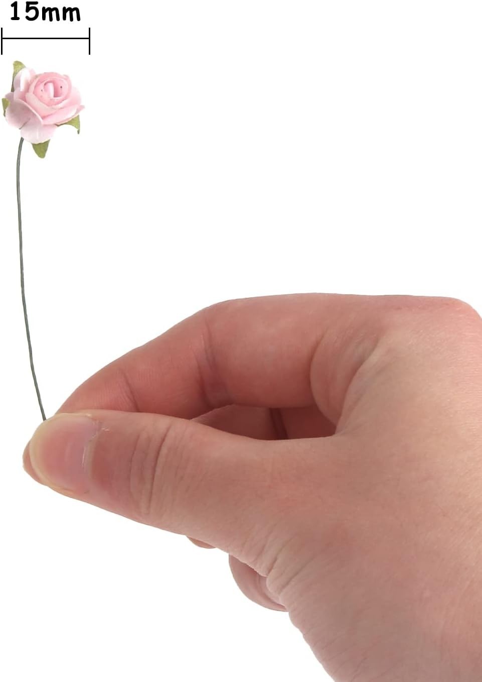 120 pcs Mini Paper Flowers,Mulberry Paper 1/2″ Artificial Rose Flower with St…