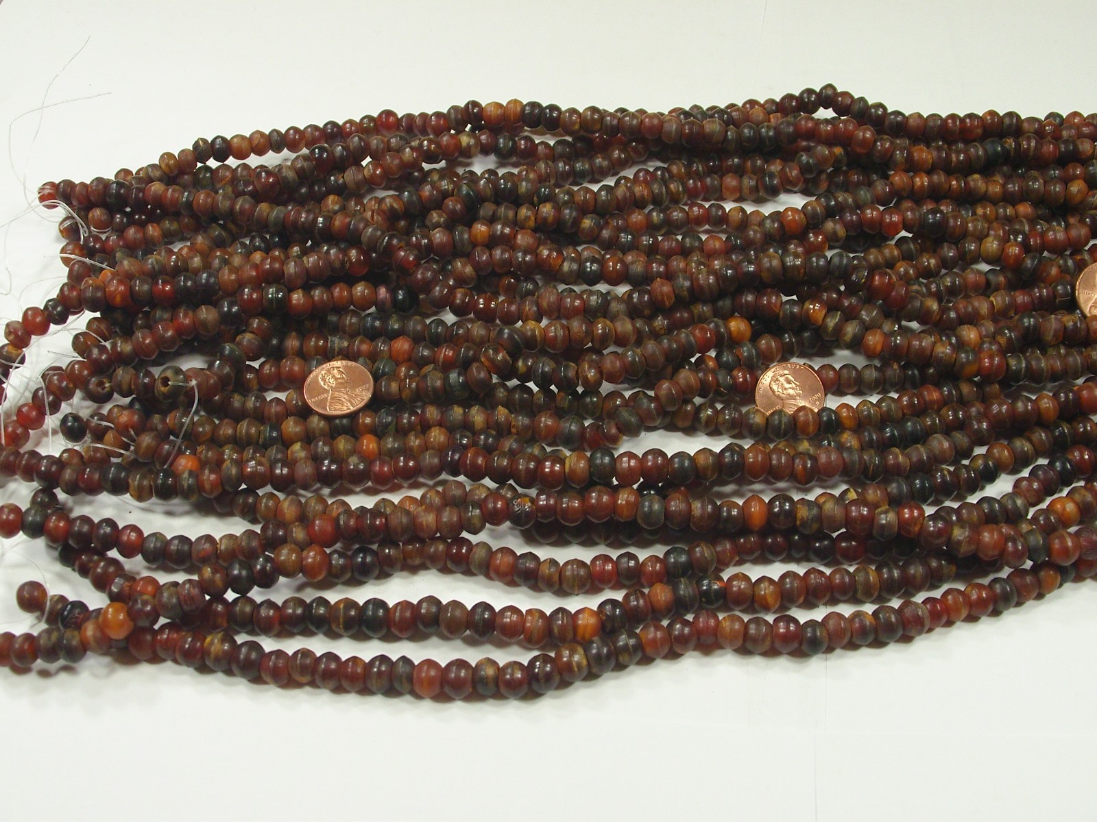 10 Strands 15″ (6mm x 8mm) India Handmade Horn Beads Wholesale Lot (ISR-1) ⭐