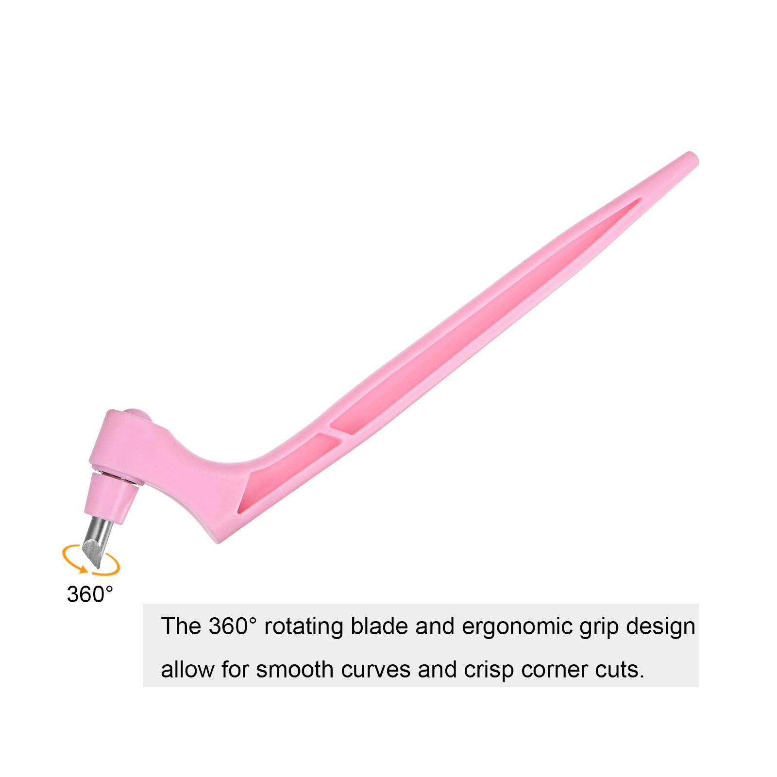 360 Degree Rotating Craft Cutting Tools with 15 30 45 Degree Blade Pink
