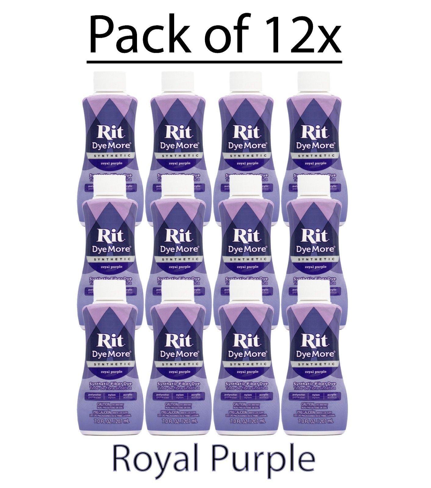12 Bottles of Rit Royal Purple All Purpose Dye 8.0 FL OZ 236 mL New Sealed