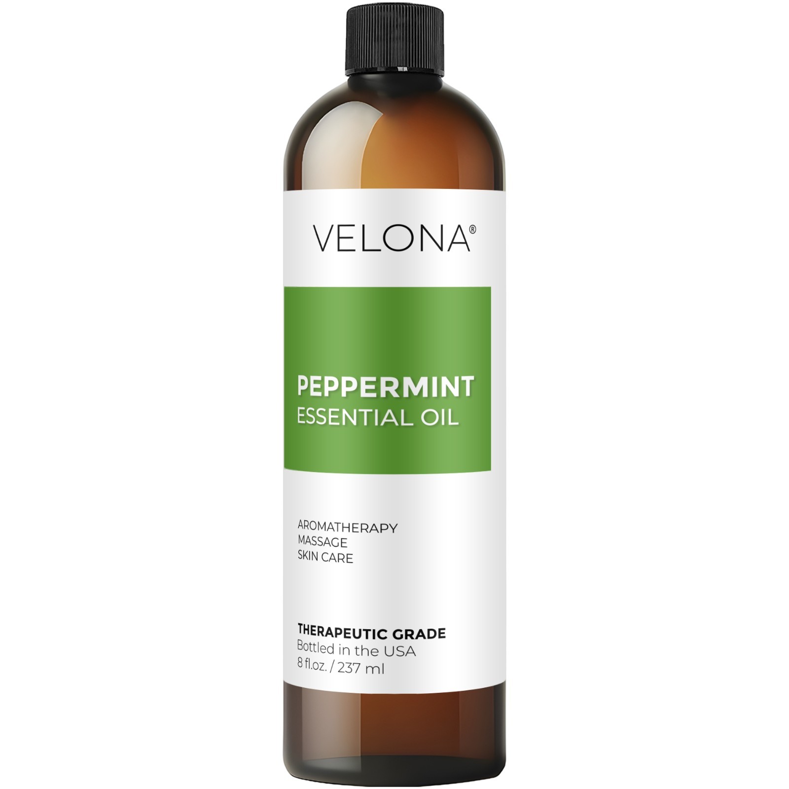 Peppermint Essential Oil by Velona 0.5 – 32 Fl Oz Therapeutic Grade Aromatherapy