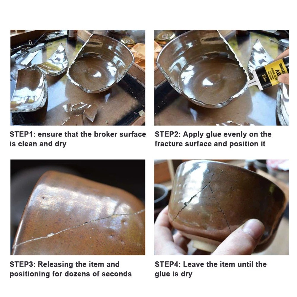 Epoxy Resin AB Super Glue 2 Min Fast Cure Strong Adhesive for Metal Plastic Wood