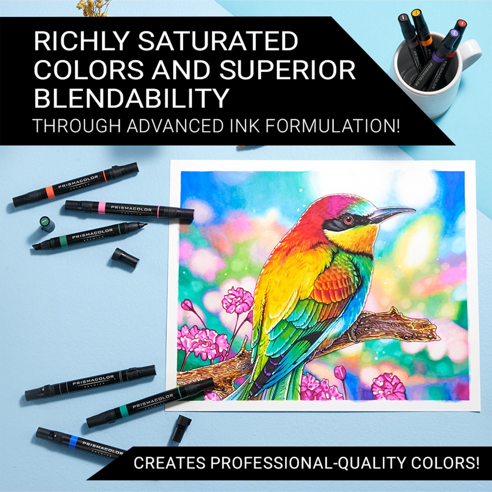 Premier Dual-Ended Art Markers, Chisel and Fine Tips, Assorted Colors, Set of…