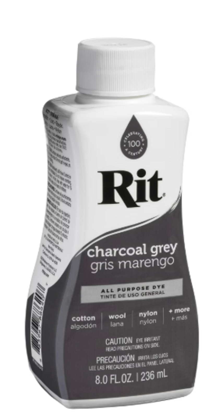 Rit, All Purpose Liquid Dye, Charcoal Grey, 8 fl. oz.