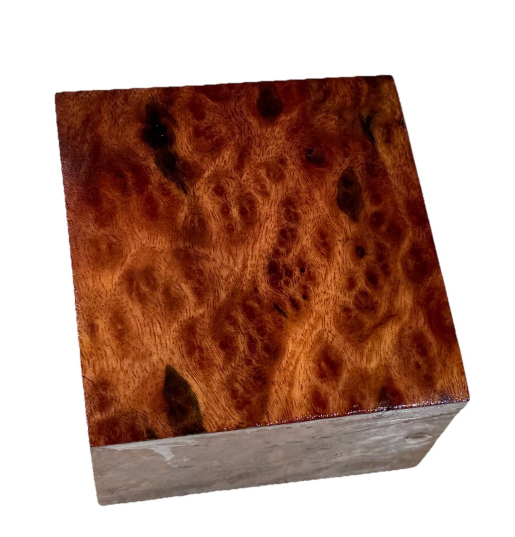 Camphor Burl Bowl turning blank 4-1/4” x 4-1/4” x 2-7/8” (b45) dried
