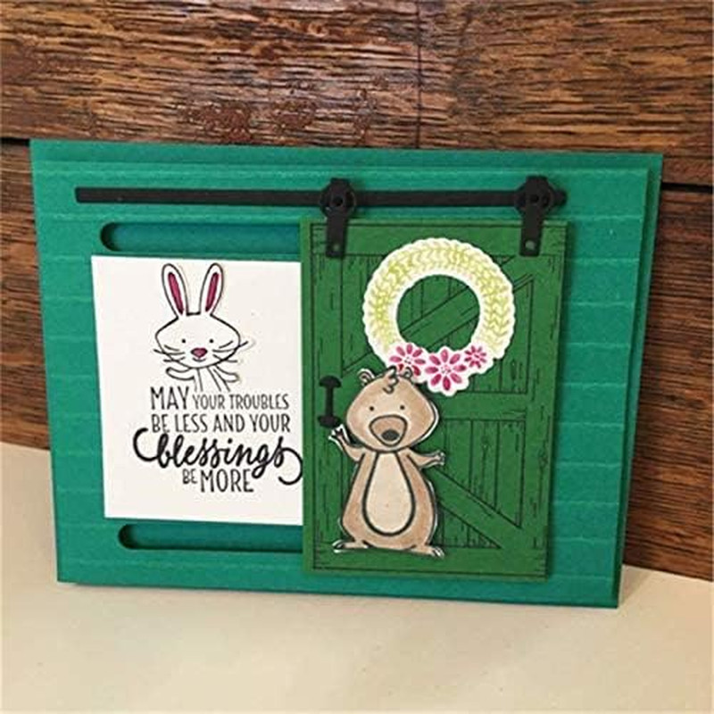 Barn Door Silicone Clear Rubber Stamp For Card Making Scrapbooking Decor DIY