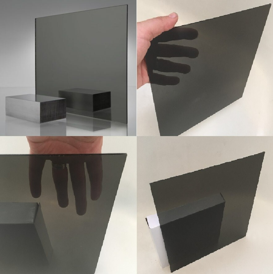 Gray Tint Lexan Polycarbonate Plastic Unbreakable Film-Masked Replacement Sheet
