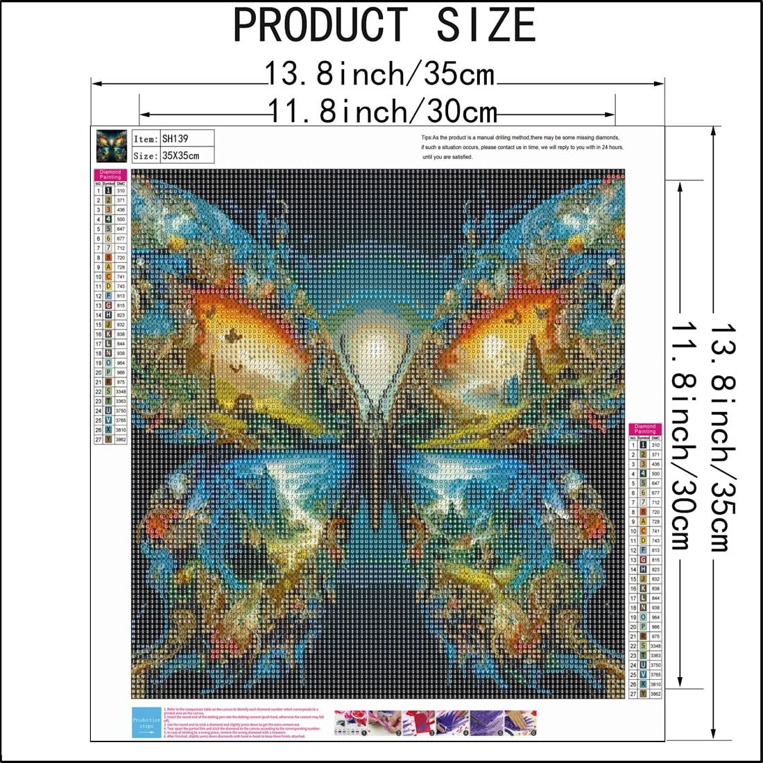 Butterfly Diamond Painting Kits for Adults,5D Landscape Diamond Art Kits,DIY …