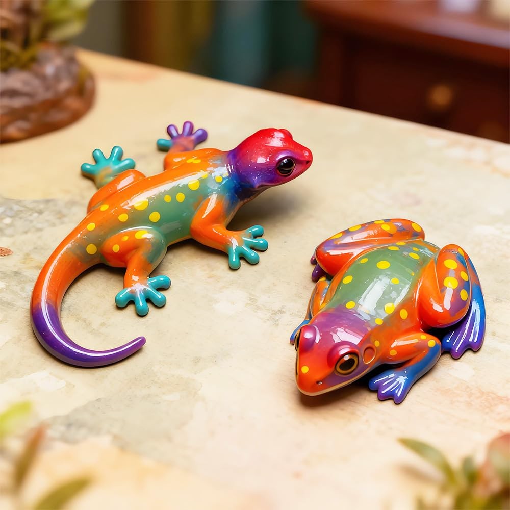 Animal Resin Molds 3ps Turtle Frog and Lizard Shapes Silicone Molds for Epoxy Re