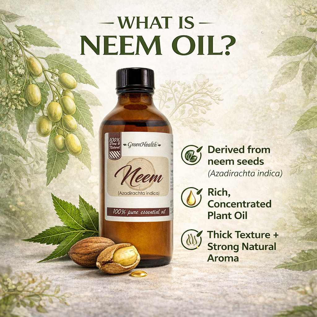 4 fl oz Neem Oil – uncut, 100% Pure & Natural – GreenHealth