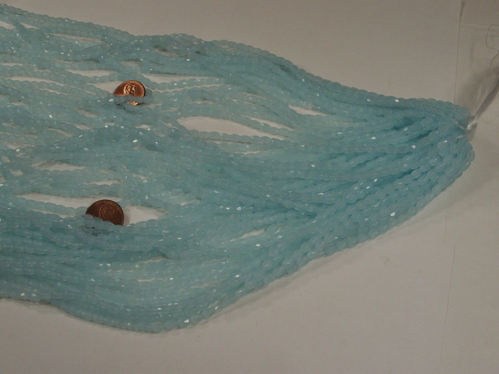 45 Strands 13″ (4mm x 5mm) Sky Blue China Crystal Glass Beads Bulk Lot (CQ-12) ⭐