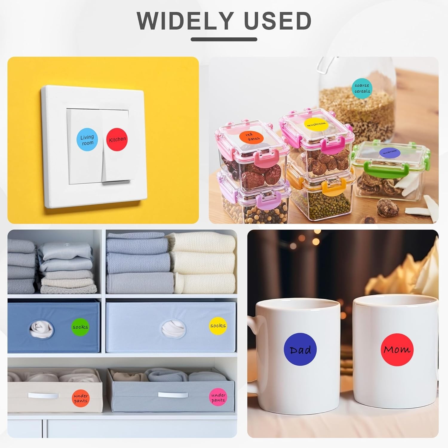 3500 Pcs Colored Dot Stickers, 3/4″ Label Sticker round Color Coding Labels