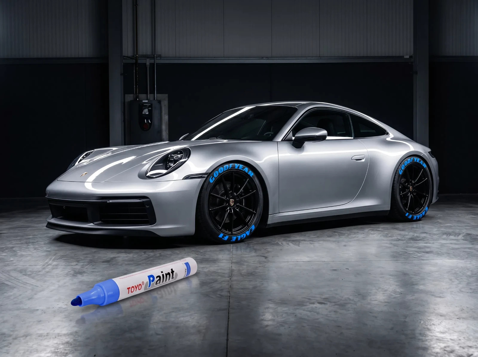 6-Pack Blue Tire Lettering Paint Pens – Waterproof Permanent Marker for Tires