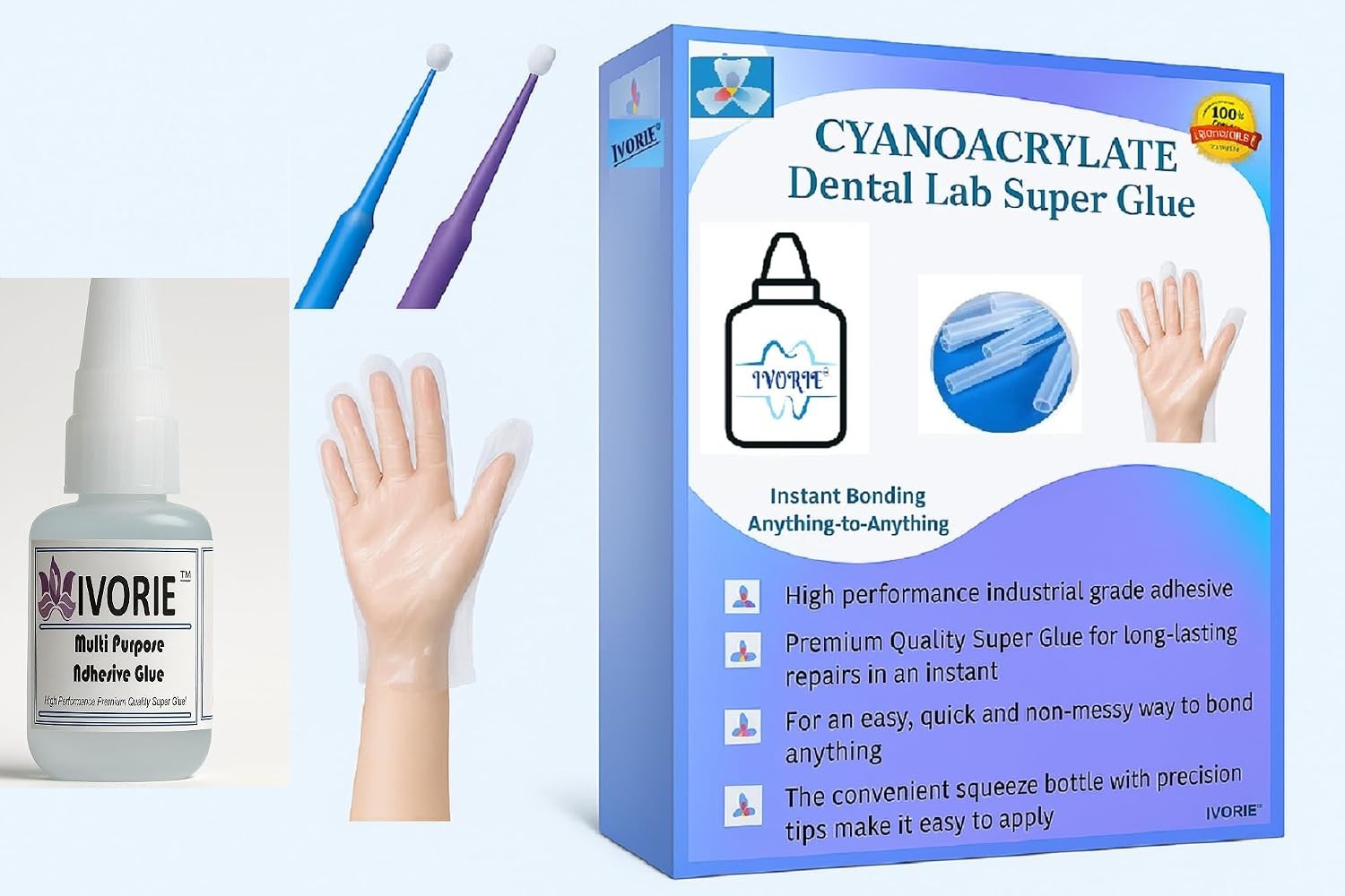 Super Glue Cyanoacrylate Gel – 0.7oz for Instant Bonding & Dental Applications