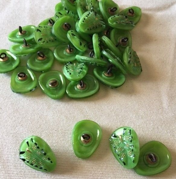 Vintage Czech Republic Glass Butterfly Shank Buttons – Four Colors