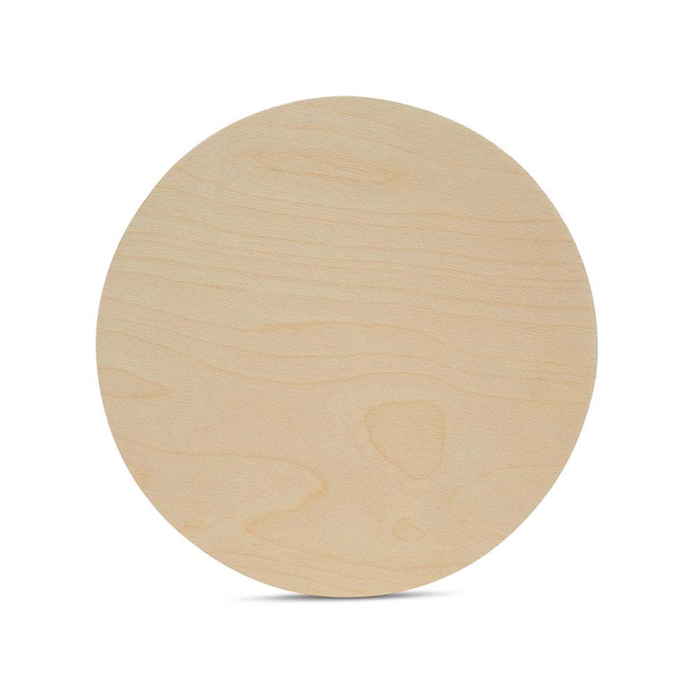 Wood Circles 11 inch, 1/4 Inch Thick, Birch Plywood Discs, Pack of 3 Unfinish…