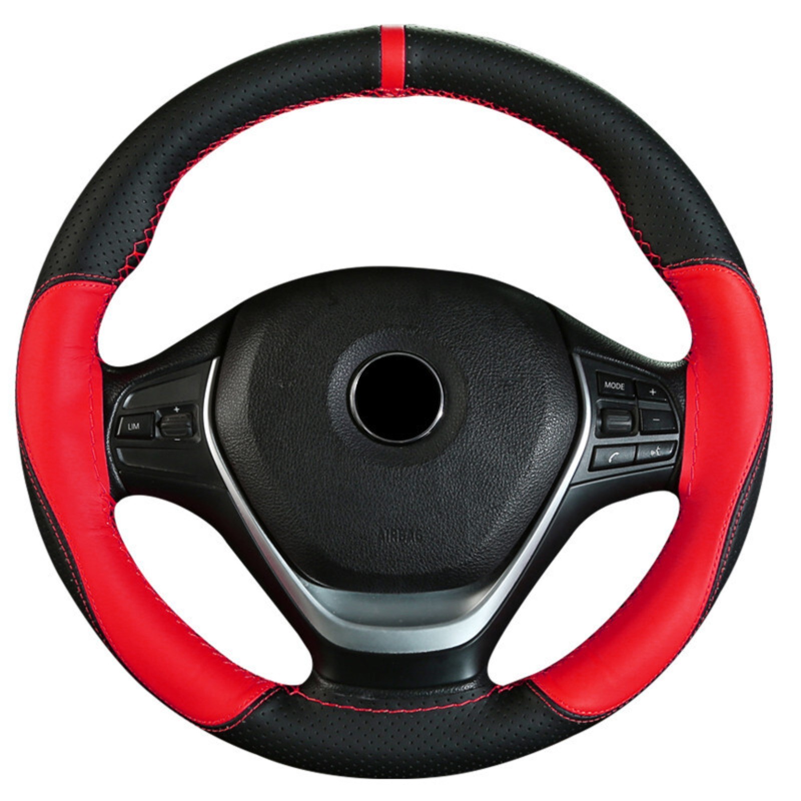 Hand Sew Steering Wheel Cover Microfiber Leather Car Auto Steering Wheel Cover
