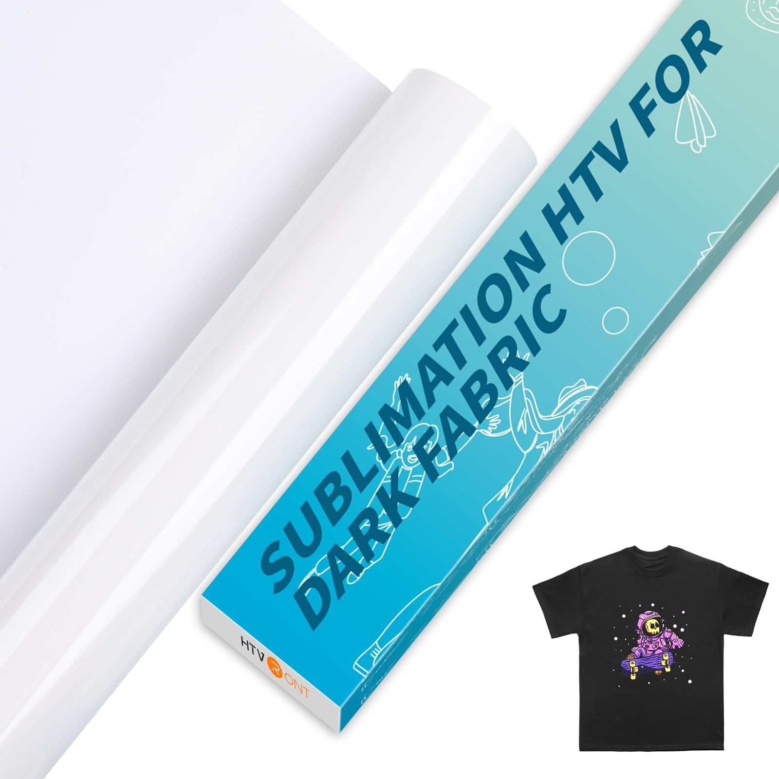 HTVRONT Sublimation HTV for Dark/Light Fabric – Matte Sublimation Vinyl 12″ X…