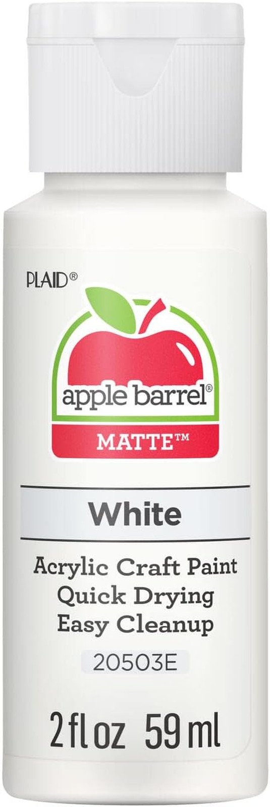 Acrylic Paint in Assorted Colors (2 Ounce), 20503 White