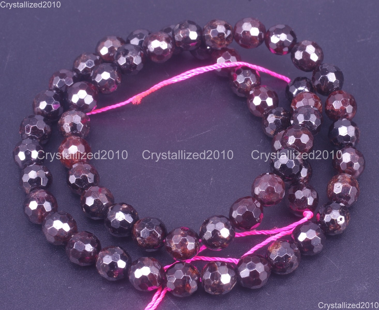 Faceted Natural Dark Red Garnet Gemstone Round Beads 4mm 5mm 6mm 8mm 10mm 15.5″