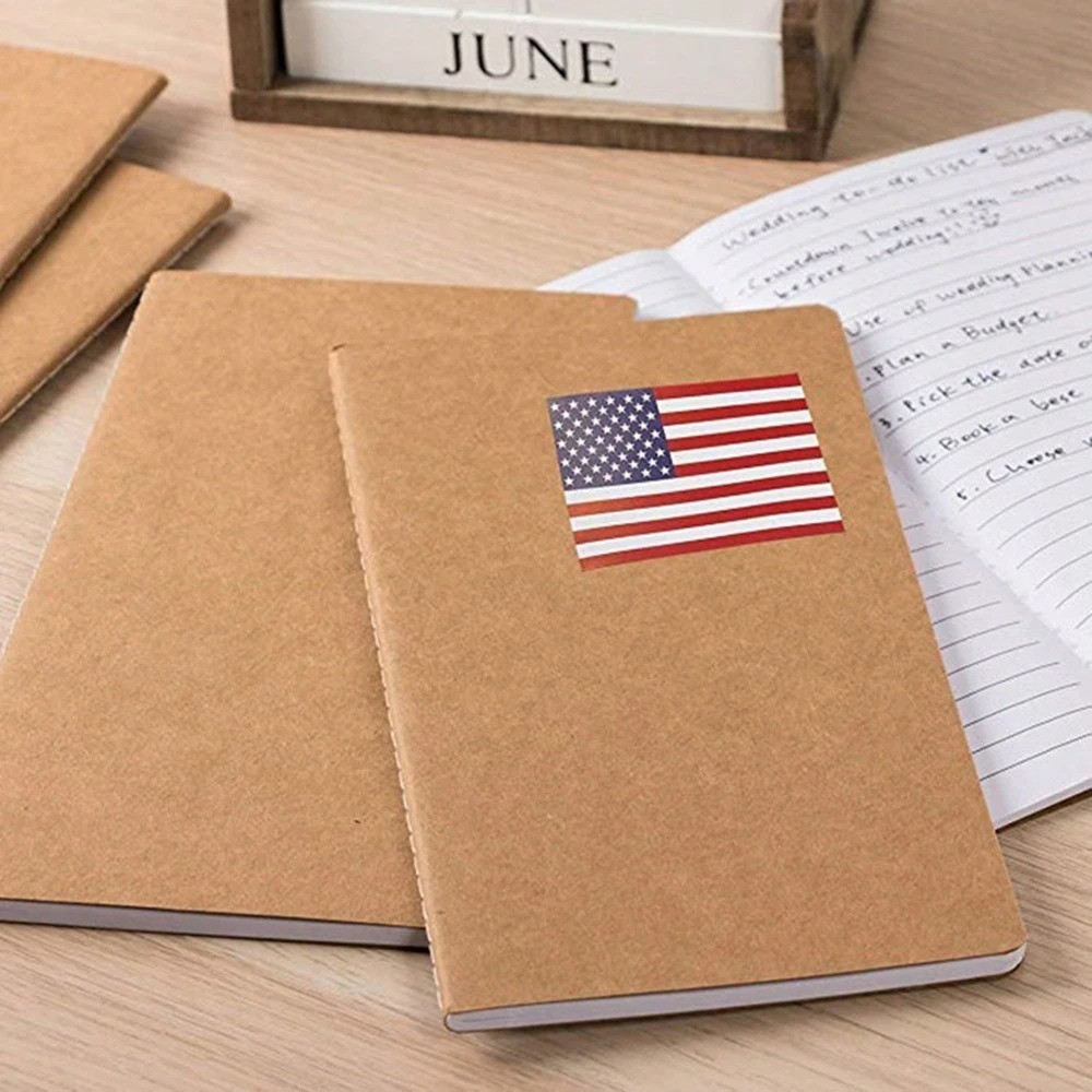100-250PCS American Flag Stickers Roll | USA Patriotic Labels for Crafts